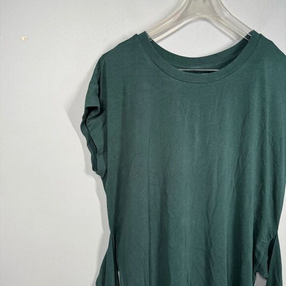 Universal standard Misa linen jersey tie dress ‘deep sea’ green - Picture 6 of 11